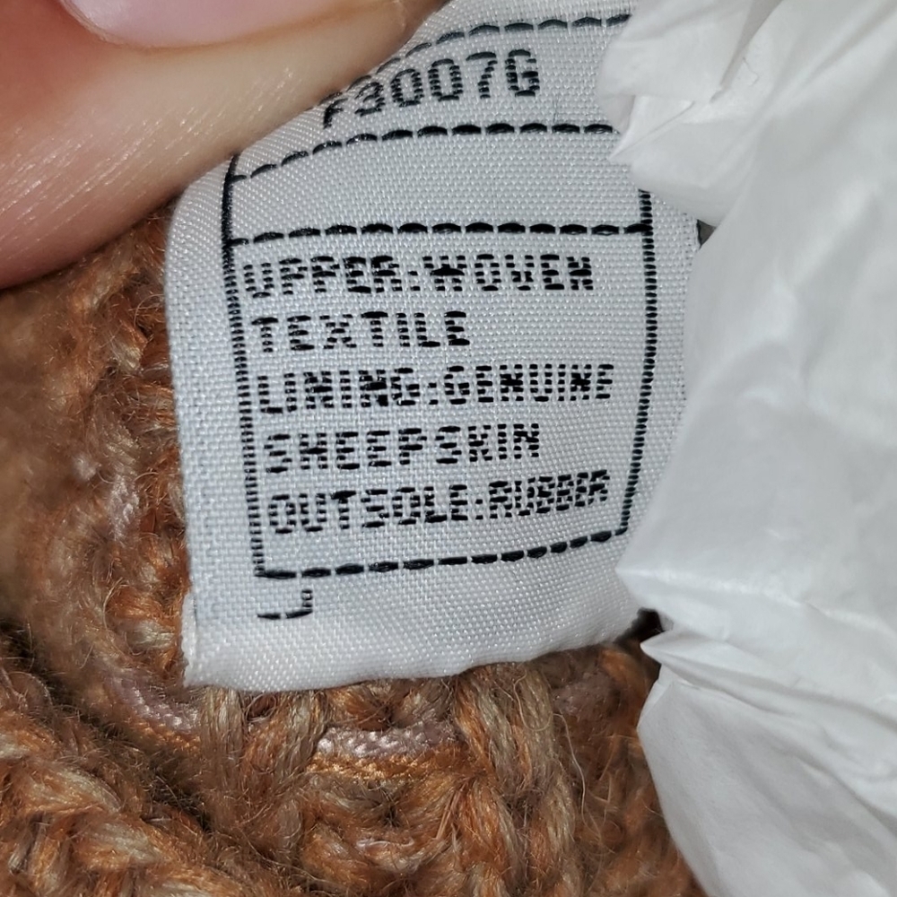 UGG Knit Booties Women’s Sz 8 Brown Sheepskin Like New - Picture 4 of 7